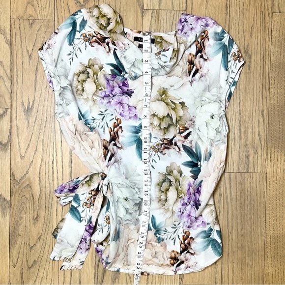 Rareism Women’s Sawyer Multi Cotton Fabric Floral Cowl Neck Top Size X-Small - Picture 10 of 11